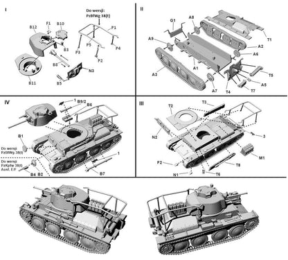 Available to Order – German light tank Pz.Kpfw 38(t) Ausf. E/F Panzerbefehlswagen (Pz.BfWG) 38(t) Ausf. E 1:72 (FTF 116)