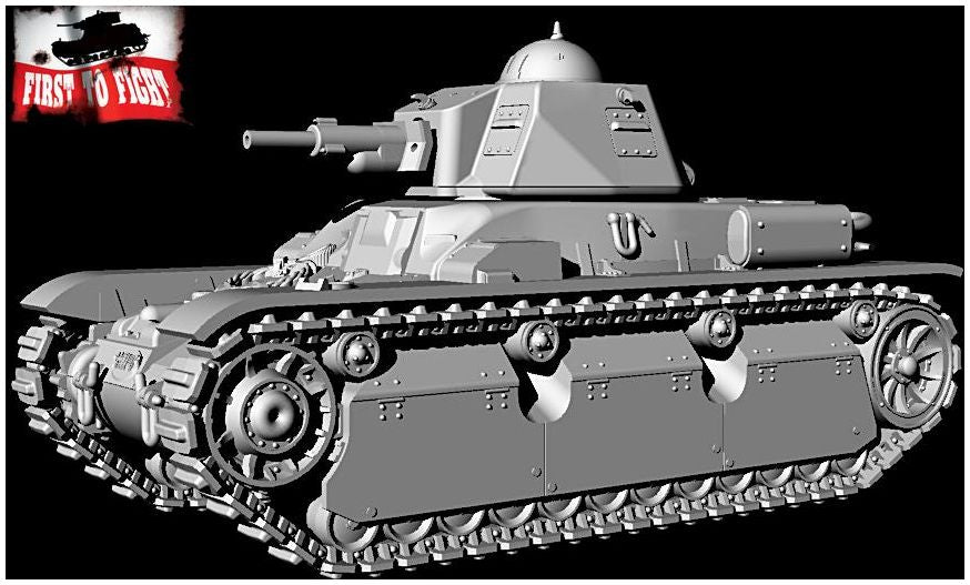 Available to Order – French Renault R40 Tank w/SA38 Gun 1:72 (FTF 119)