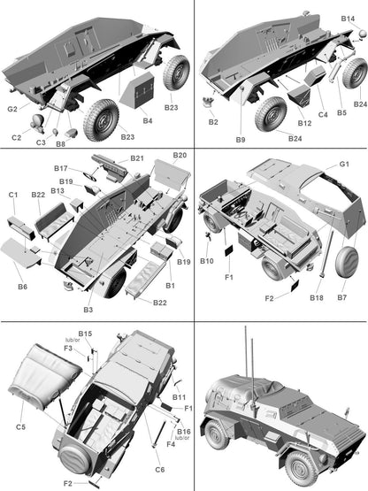 Available to Order – German Armored Car Sd.Kfz. 247 Ausf. B Late Version 1:72 (FTF 121)