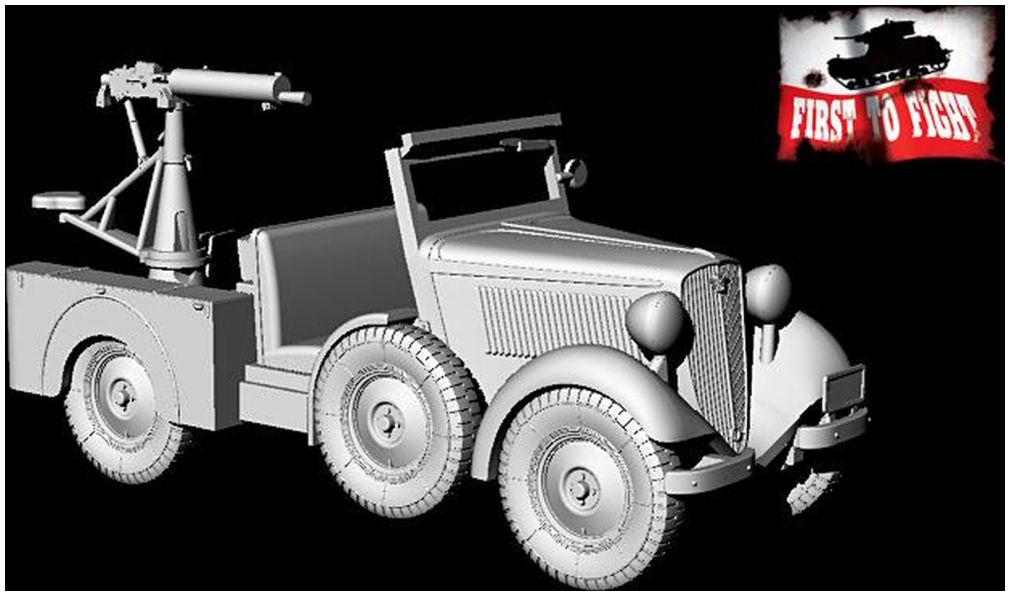 Available to Order – Fiat 508/518 w/Heavy Machine Gun wz.30 Polish 1:72 (FTF 125)