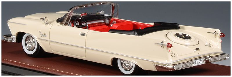 Available to Order – Imperial Crown Convertible Desert Beige Open Roof (Single Headlight) 1957 1:43 (GLM 132201)