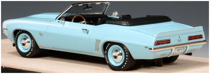 Available To Order – Chevrolet Camaro RS SS Carolina Blue Convertible Open Roof 1969 1:43 (GLM STM691033)