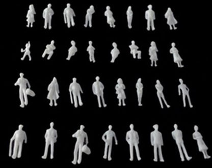 Available To Order – Architecture Plain White Figures - 50pcs 1:200 (GMS F001)