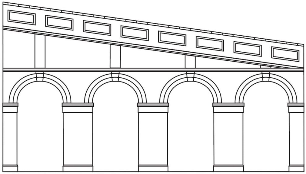 Available To Order – High Stepped Arched Retaining Walls x 2 (R 1:76 (HOR R7374)