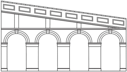Available To Order – High Stepped Arched Retaining Walls x 2 (R 1:76 (HOR R7374)
