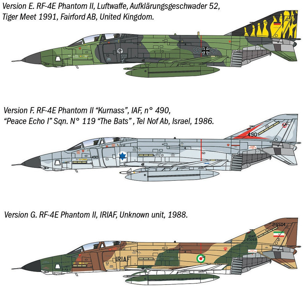 RF-4 C/E Phantom II 1:72 Italeri Plastic Kits Model (view 5)