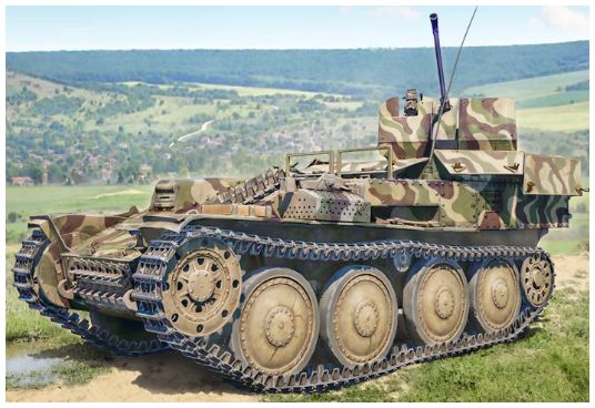 Sd. Kfz. 140 Flakpanzer 38(t) Gepard 1:35 Italeri Plastic Kits Model (view 2)