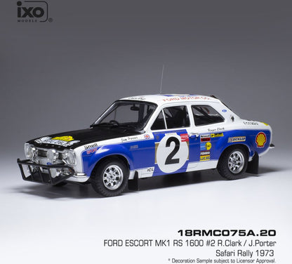 Available To Order – Ford Escort MkI RS 1600 #2 Safari Rally 1973 R.Clark/J.Porter 1:18 (IXO 18RMC075A)