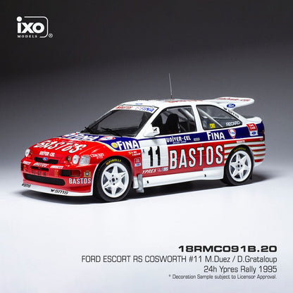 Available To Order – Ford Escort RS Cosworth #11 - Duez 1995 24h Ypres - M.Duez/D.Grataloup 1:18 (IXO 18RMC091B)