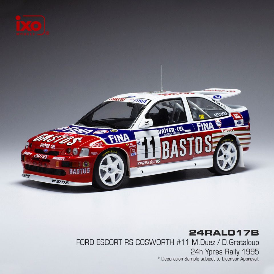 Available To Order – Ford Escort RS Cosworth #11 24h Ypres 1995 M.Duez/D.Grataloup 1:24 (IXO 24RAL017B)