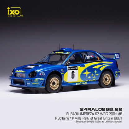 Available to Order – Subaru Impreza S7 #6 WRC Rally of Great Britain 2001 P.Solberg/P.Mills 1:24 (IXO 24RAL026B)