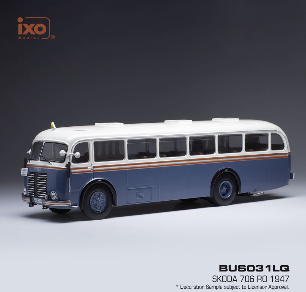 Available To Order – Skoda 706 RO Grey/White 1:43 IXO Model (IXO BUS031)