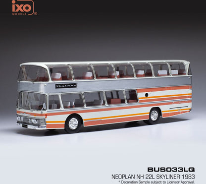 Available To Order – Neoplan NH 22L Skyliner White/Red 1983 1:43 IXO Model (IXO BUS033)