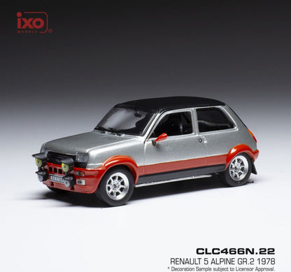 Available To Order – Renault 5 Alpine Gr. 2 Silver 1978 1:43 IXO Model (IXO CLC466)