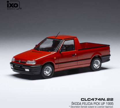 Available To Order – Skoda Felicia Pickup - Red 1995 1:43 IXO Model (IXO CLC474)