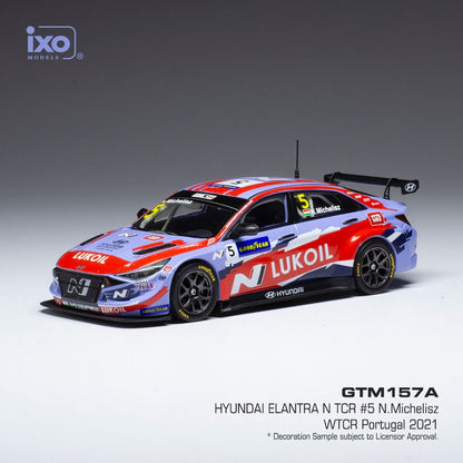 Available To Order – Hyundai Elantra N TCR #5 BRC Hyundai N SC Lukoil WTCR Portugal 2021 N.Michelisz 1:43 IXO Model (IXO GTM157A)