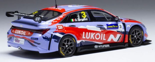 Available To Order – Hyundai Elantra N TCR #3 BRC Hyundai N SC Lukoil WTCR Portugal 2021 G.Tarquini 1:43 IXO Model (IXO GTM157B)