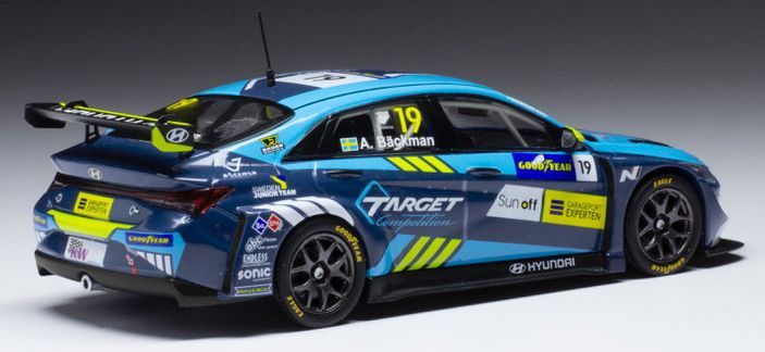 Available To Order – Hyundai Elantra N TCR #19 Target Comp WTCR Portugal 2021 A.Backman 1:43 IXO Model (IXO GTM158B)