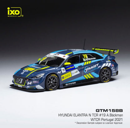 Available To Order – Hyundai Elantra N TCR #19 Target Comp WTCR Portugal 2021 A.Backman 1:43 IXO Model (IXO GTM158B)