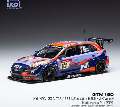 Available To Order – Hyundai i30 N TCR #831 24h Nurburgring 2021 L.Engstler/H.Still/J-K.Vernay 1:43 IXO Model (IXO GTM160)