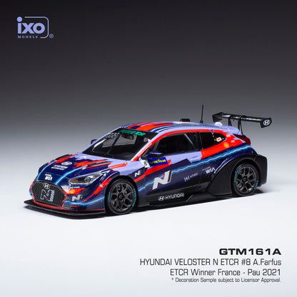 Available To Order – Hyundai Veloster N ETCR #8 Hyundai Motorsport N ETCR Pau 2021 A.Farfus 1:43 IXO Model (IXO GTM161A)