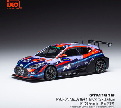 Available To Order – Hyundai Veloster N ETCR #27 Hyundai Motorsport N ETCR Pau 2021 L.Filippi 1:43 IXO Model (IXO GTM161B)