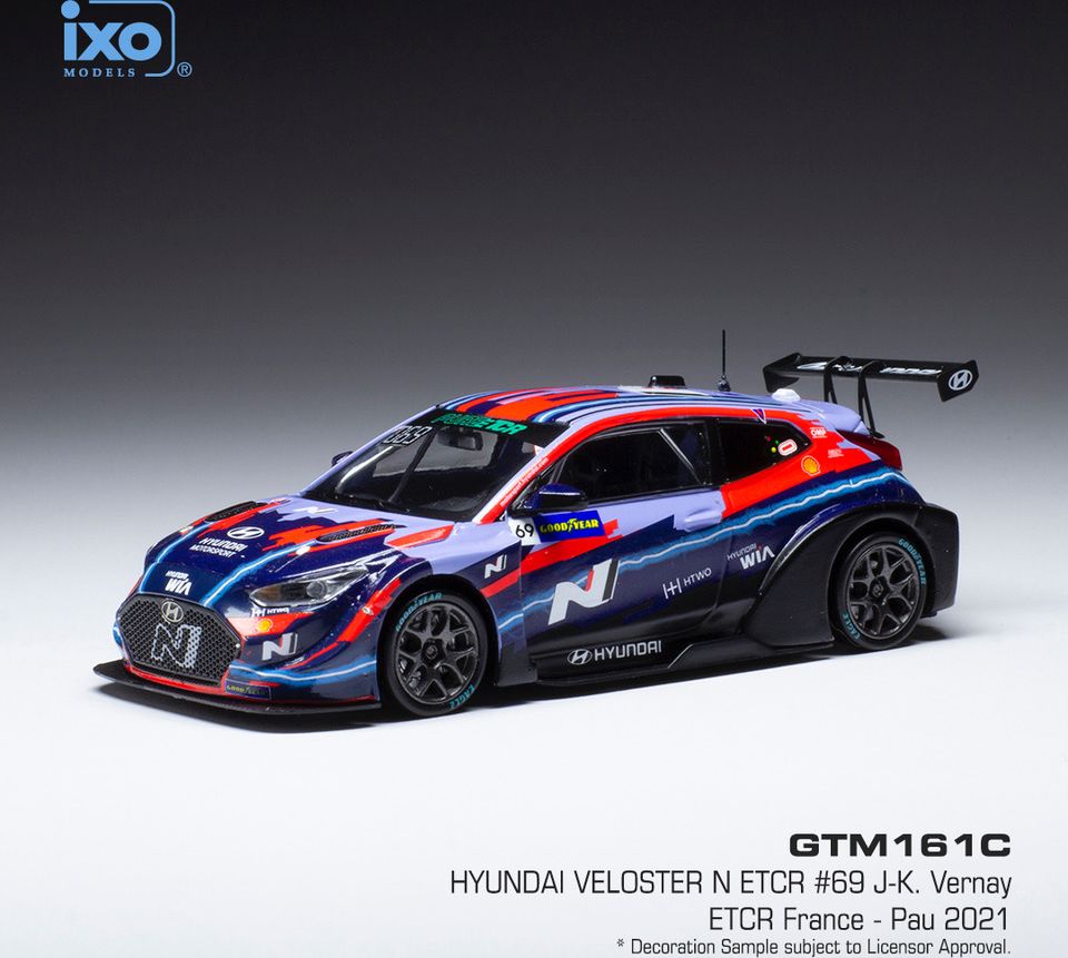 Available To Order – Hyundai Veloster N ETCR #69 Hyundai Motorsport N ETCR Pau 2021 J-K.Vernay 1:43 IXO Model (IXO GTM161C)