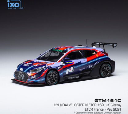 Available To Order – Hyundai Veloster N ETCR #69 Hyundai Motorsport N ETCR Pau 2021 J-K.Vernay 1:43 IXO Model (IXO GTM161C)