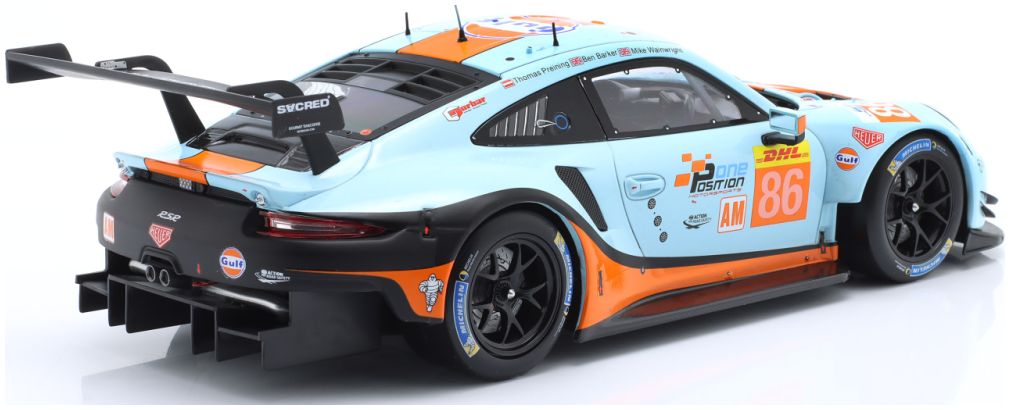 Available To Order – Porsche 911 RSR #86 1000 Meilen Sebring WEC 2019 LMGTE Gulf Racing Wainwright 1:18 IXO Model (IXO LEGT18008B)