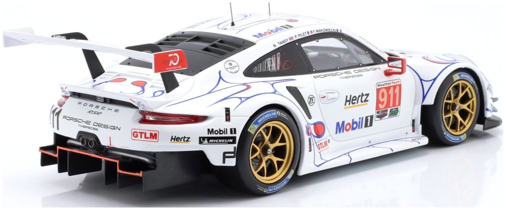 Available To Order – Porsche 911 (991) RSR #911 Class Winner Petit Le Mans IMSA 2018 Pilet/Tandy/Makowi 1:18 IXO Model (IXO LEGT18010)