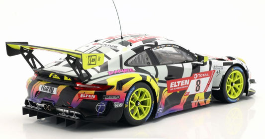 Available To Order – Porsche 911 GT3 R #8 24h Nurburgring 2019 Iron Force (Yellow Wheels) 1:18 IXO Model (IXO LEGT18028)