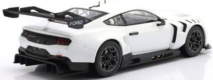 Ford Mustang GT3 Racing Spec Plain Body Version 2024 White 1:18 IXO Model (view 2)