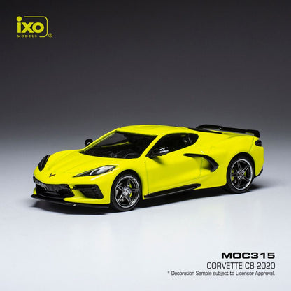 Available To Order – Chevrolet Corvette C8 Yellow 2020 1:43 IXO Model (IXO MOC315)