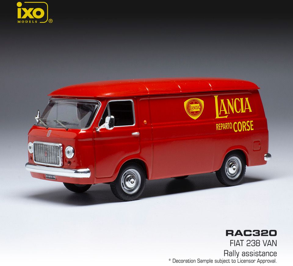 Available To Order – Fiat 238 Van Lancia Service 1972 1:43 IXO Model (IXO RAC320)
