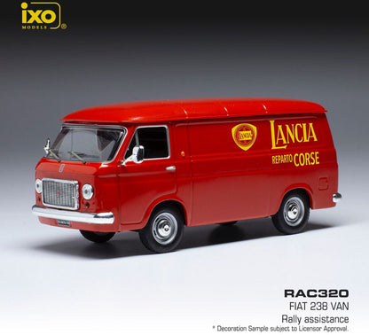Available To Order – Fiat 238 Van Lancia Service 1972 1:43 IXO Model (IXO RAC320)