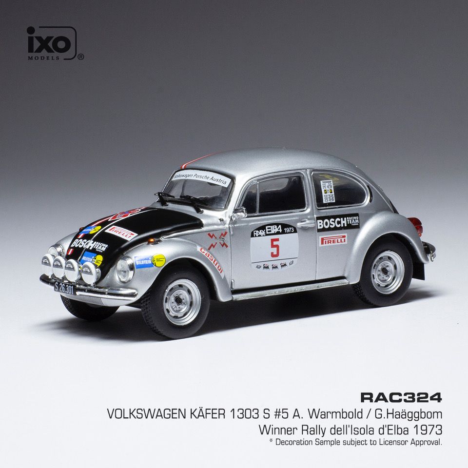 Available To Order – VW Beetle 1303 S #5 Rallye Elba 1973 A.Warmbold/G.Haagbom 1:43 IXO Model (IXO RAC324)