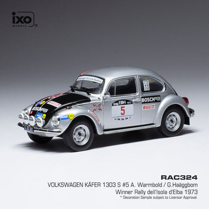 Available To Order – VW Beetle 1303 S #5 Rallye Elba 1973 A.Warmbold/G.Haagbom 1:43 IXO Model (IXO RAC324)