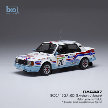 Available To Order – Skoda 130 LR #20 Rallye Sanremo 1986 S.Kvaizar/J.Janecek 1:43 IXO Model (IXO RAC337)