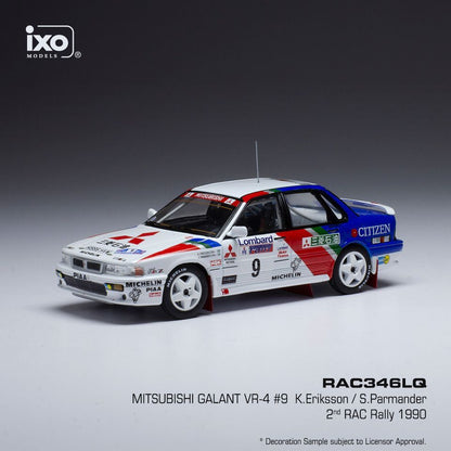 Available To Order – Mitsubishi Galant VR-4 #9 Mitsubishi Ralliart RAC Rally 1990 K.Eriksson 1:43 IXO Model (IXO RAC346)