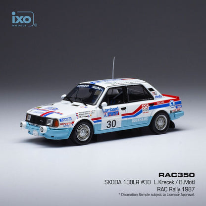 Available To Order – Skoda 130 L #30 RAC Rallye 1987 L.Krecek/ B.Motl 1:43 IXO Model (IXO RAC350)