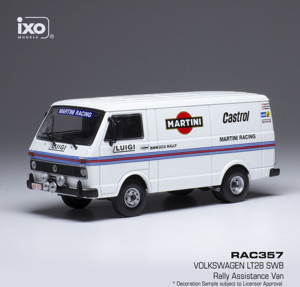Available To Order – VW LT28 SWB Martini Racing Rally Assistance Van 1:43 IXO Model (IXO RAC357)
