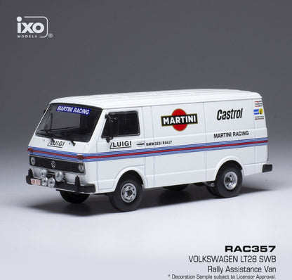 Available To Order – VW LT28 SWB Martini Racing Rally Assistance Van 1:43 IXO Model (IXO RAC357)