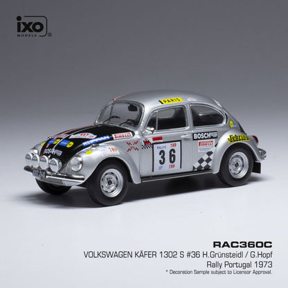 Available To Order – VW 1302 S Beetle #36 Rally Portugal 1973 H.Grunsteidl/G.Hopf 1:43 IXO Model (IXO RAC360C)