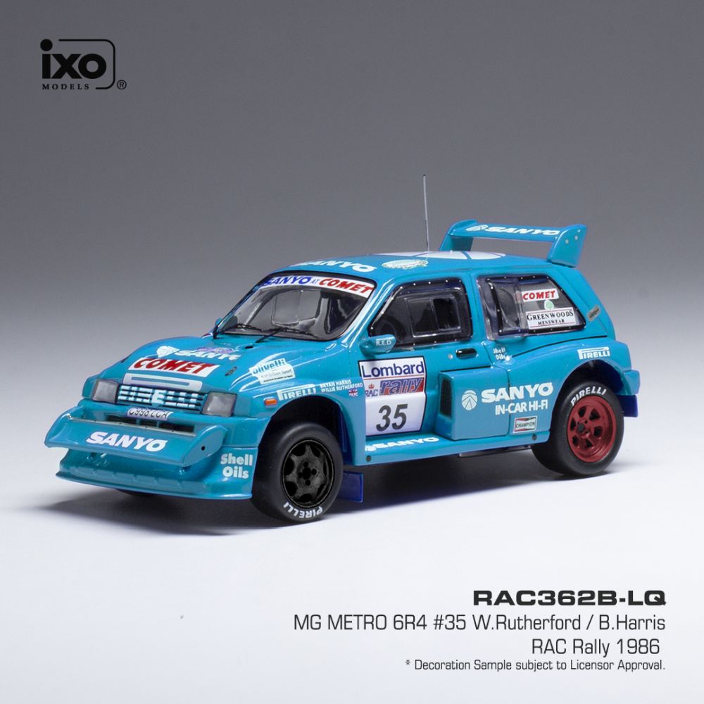 Available To Order – MG Metro 6R4 #35 RAC Rally 1986 W.Rutherford/B.Harris 1:43 IXO Model (IXO RAC362B)