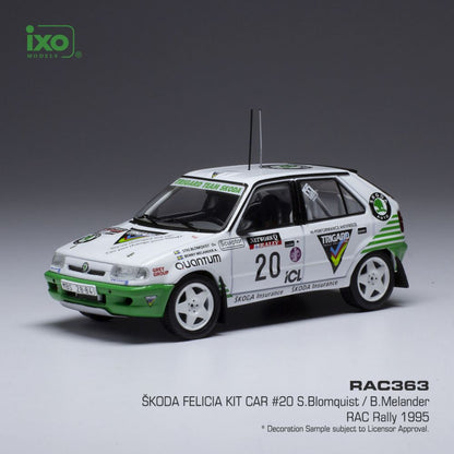 Available To Order – Skoda Felicia Kit Car #20 RAC Rally 1995 S.Blomqvist/B.Melander 1:43 IXO Model (IXO RAC363)