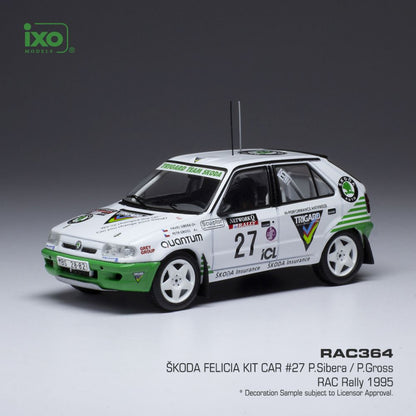 Available To Order – Skoda Felicia Kit Car #27 RAC Rally 1995 P.Sibera/P.Gross 1:43 IXO Model (IXO RAC364)