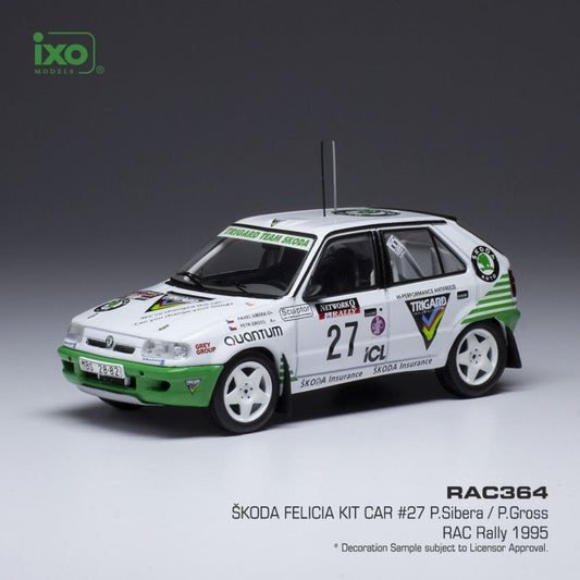 Available To Order – Skoda Felicia Kit Car #27 RAC Rally 1995 P.Sibera/P.Gross 1:43 IXO Model (IXO RAC364)