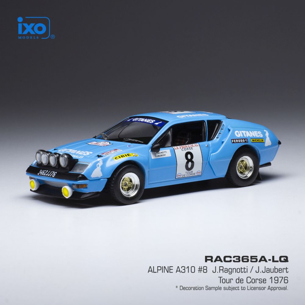 Available To Order – Alpine A310 #8 Gitanes Tour de Corse 1976 J.Ragnotti/J.Jaubert 1:43 IXO Model (IXO RAC365A)