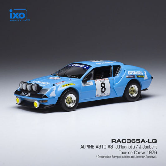 Available To Order – Alpine A310 #8 Gitanes Tour de Corse 1976 J.Ragnotti/J.Jaubert 1:43 IXO Model (IXO RAC365A)