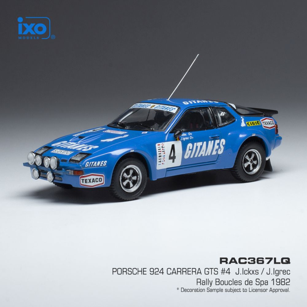 Available To Order – Porsche 924 Carrera GTS #4 Gitanes Boucles de Spa 1982 J.Ickx/J.Igrec 1:43 IXO Model (IXO RAC367)
